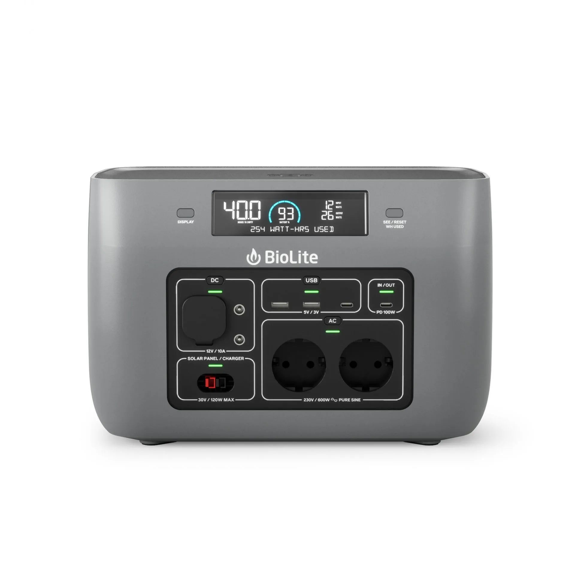 BioLite BaseCharge 600 - générateur solaire/batterie de 622 Wh