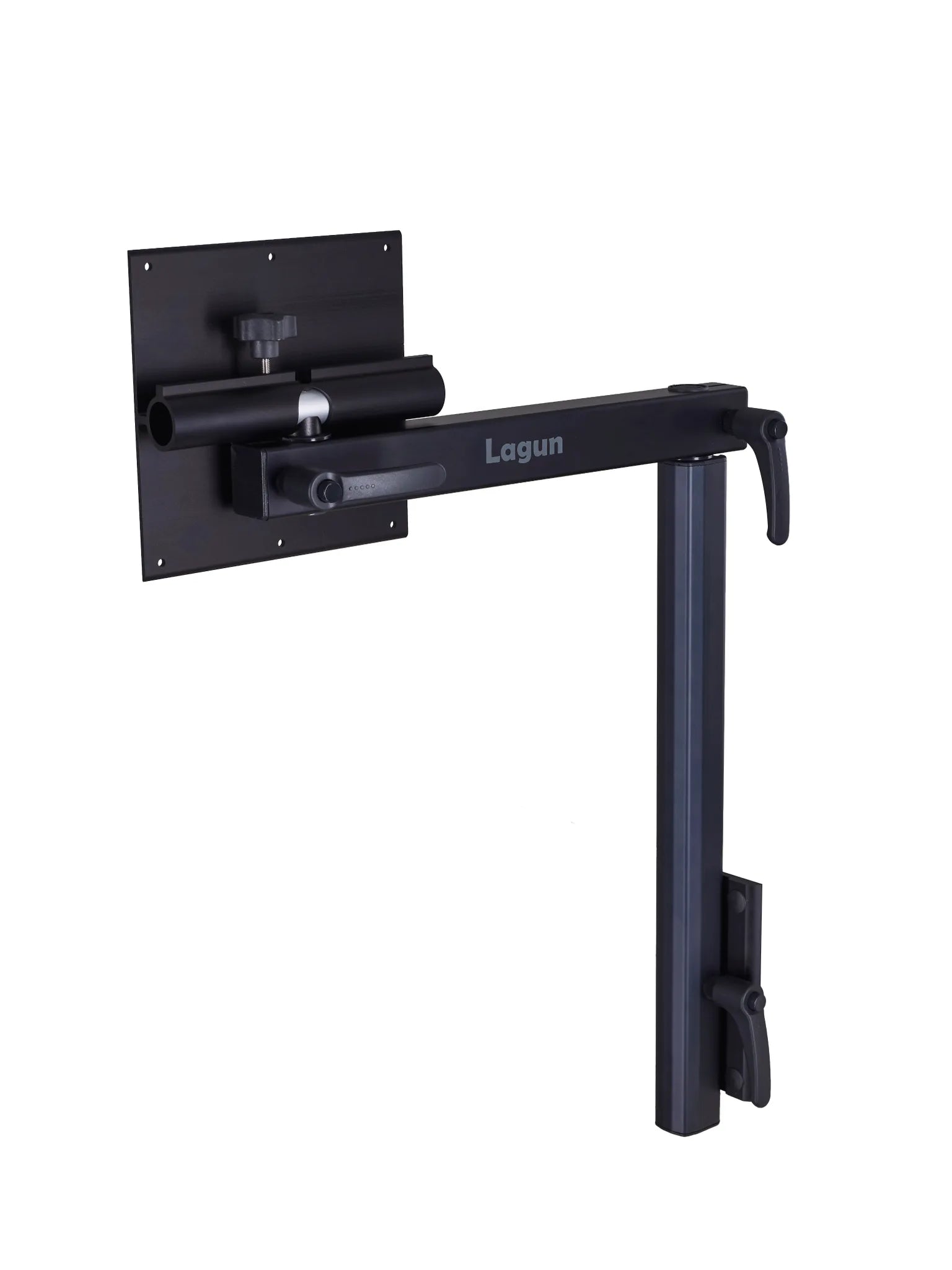 Lagun Tischgestell Set mit dreh- & klappbarer Untertischbefestigungsplatte & 500mm Bein - Schwarz