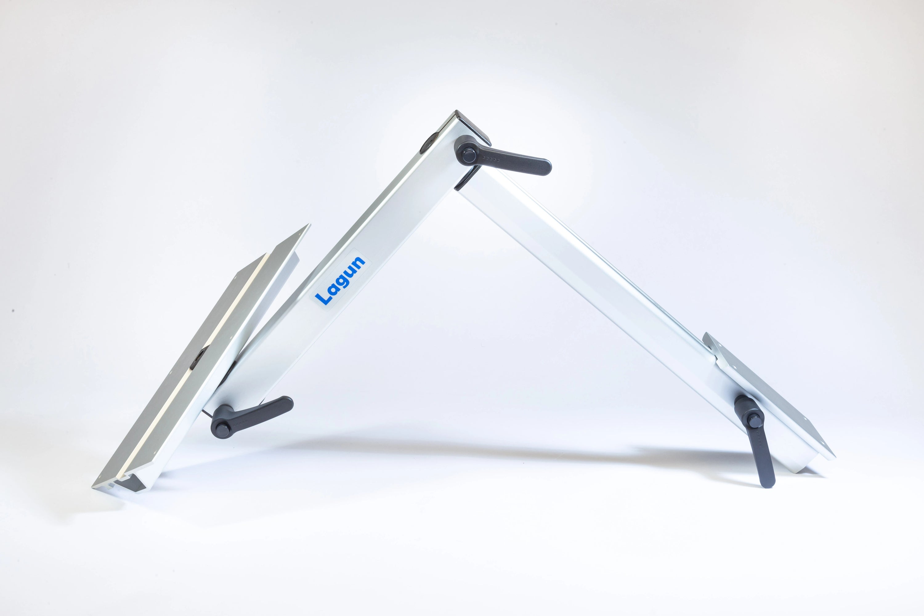 *Stock C* Ensemble de cadre de table Lagun argent avec plaque de fixation rotative et rabattable