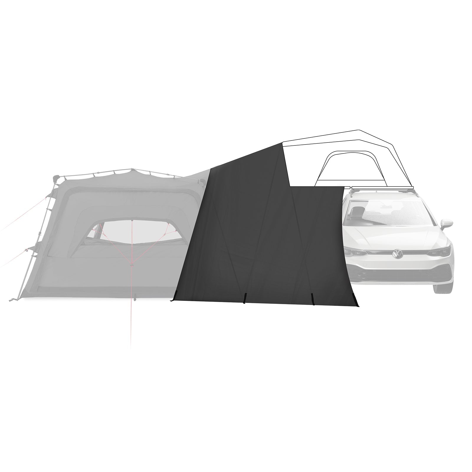 Qeedo Quick Base Freedom Connector – Roof Tent Connection Lock for Awning | Low & Tall