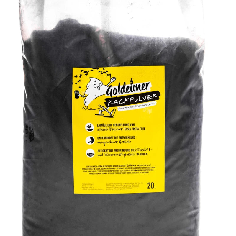 Gold bucket "poop powder" - litter for the dry toilet