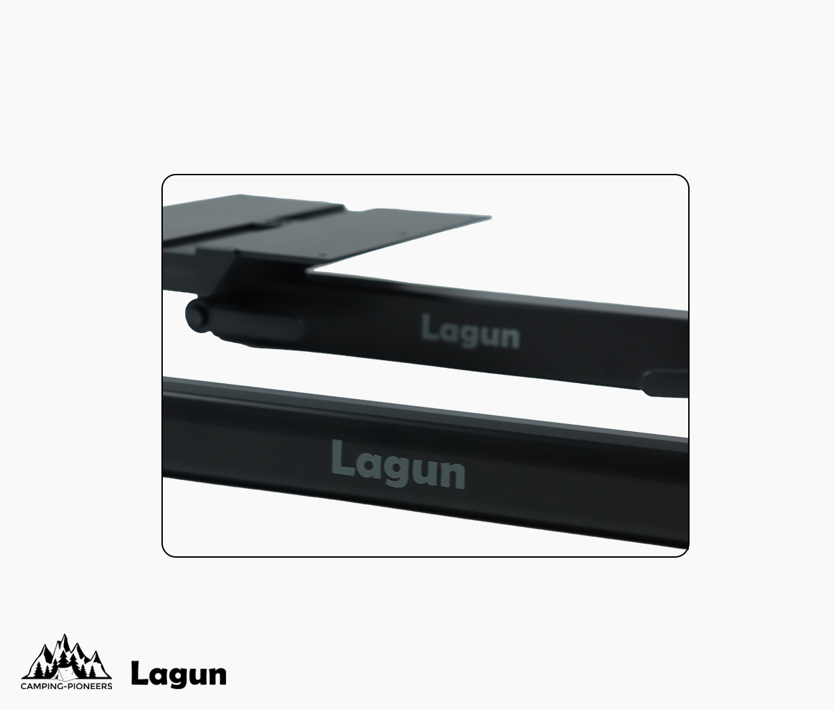 Lagun Tischgestell in Matt Schwarz