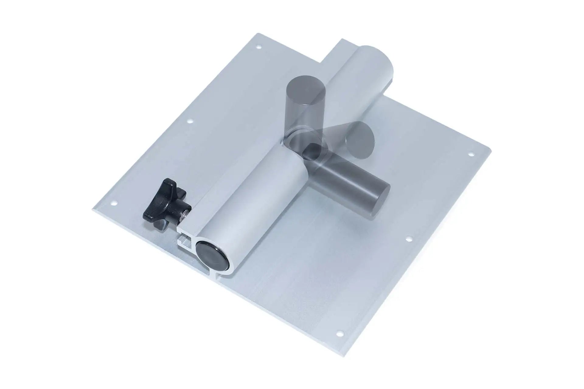 *Stock C* Ensemble de cadre de table Lagun argent avec plaque de fixation rotative et rabattable