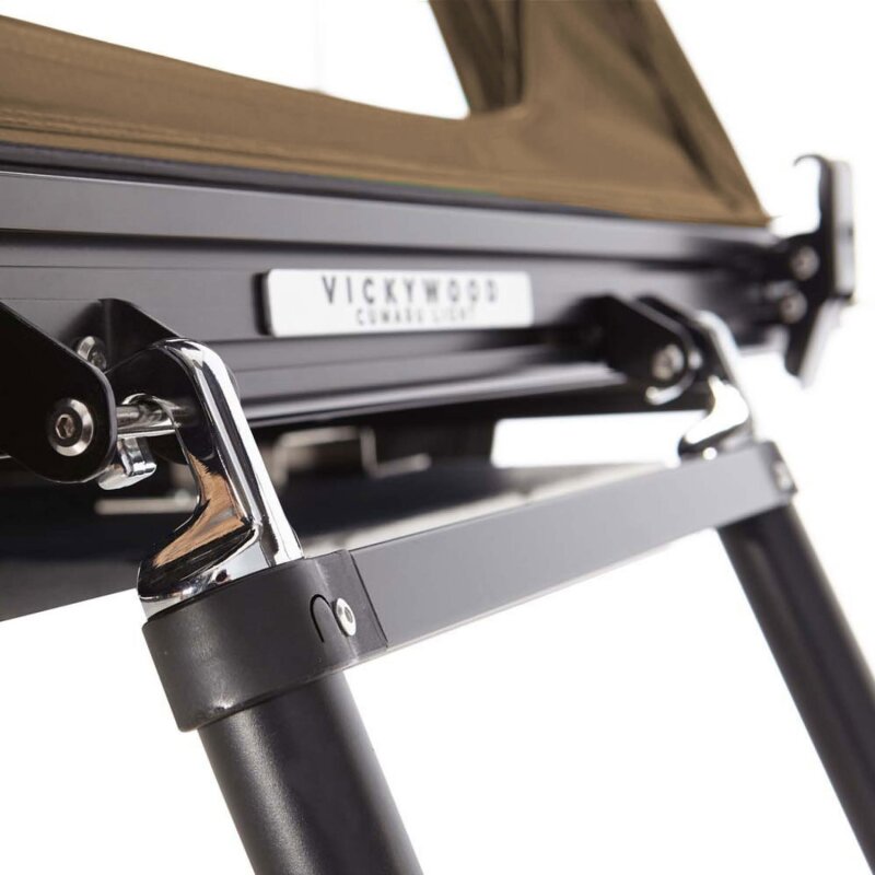 Vickywood Échelle alu 320 cm noir Tente rigide CUMARU