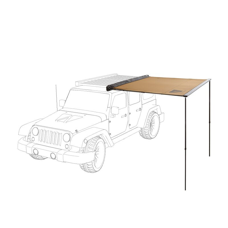 Vickywood Awning Mount, Shower Tent Mount CUMARU ECO 135 Black