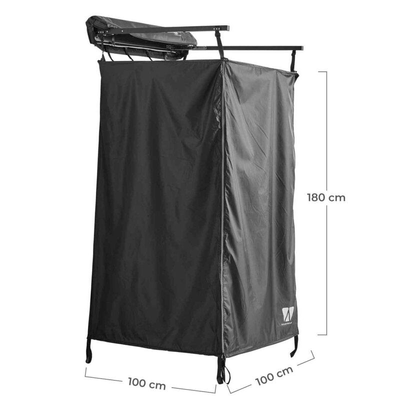 Tente de douche Vickywood avec capote de pluie 100 cm noire
