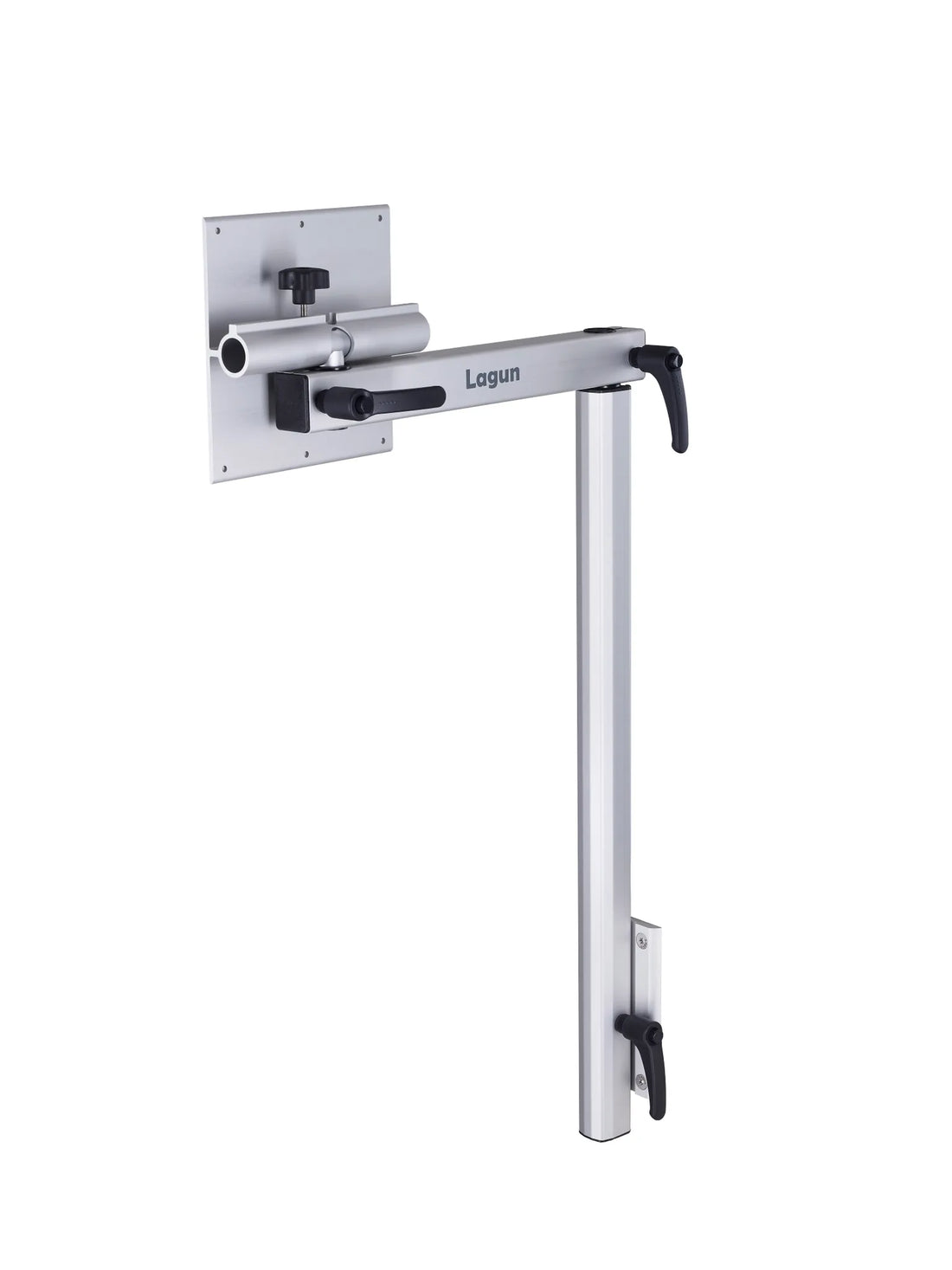 Lagun Tischgestell Set mit dreh- &amp; klappbarer Untertischbefestigungsplatte &amp; 500mm Bein - Silber