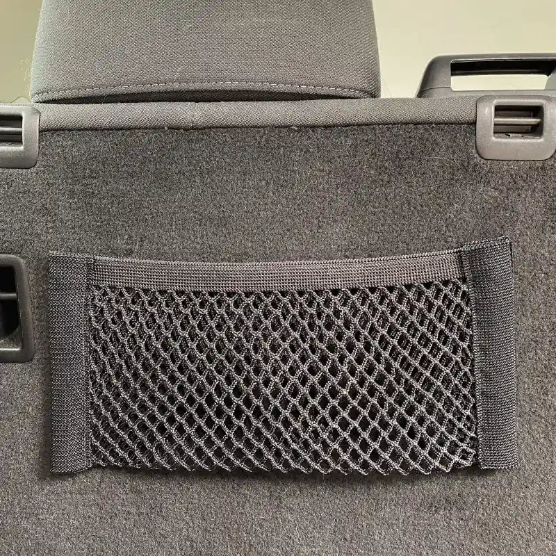 Velcro mesh pocket for car, van, motorhome for extra storage space