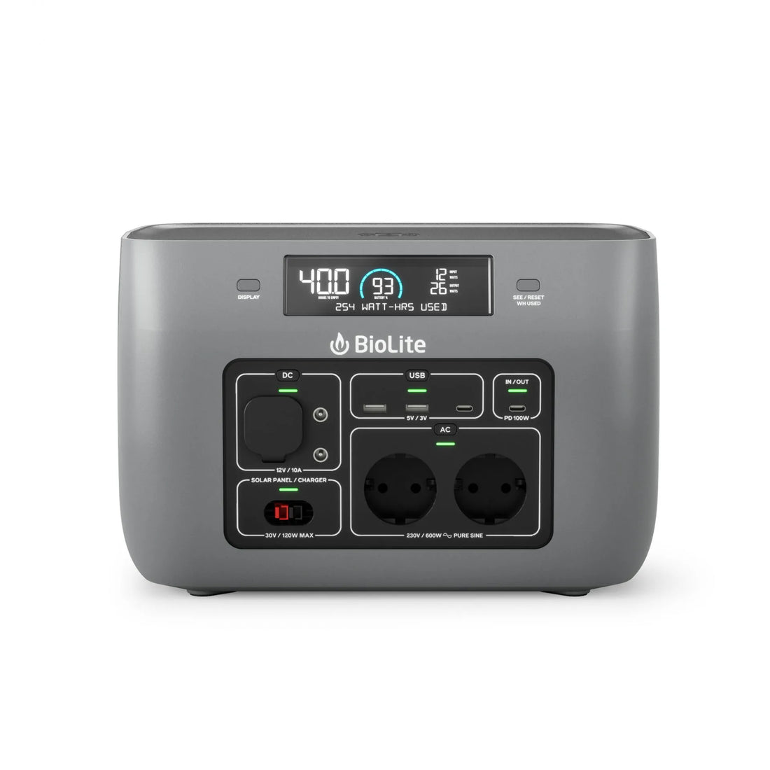 BioLite BaseCharge 600 - solar generator/battery with 622 Wh