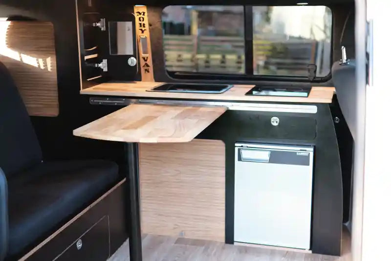 Camper kitchenette with cupboard system for VW T5, T6.1, Bully