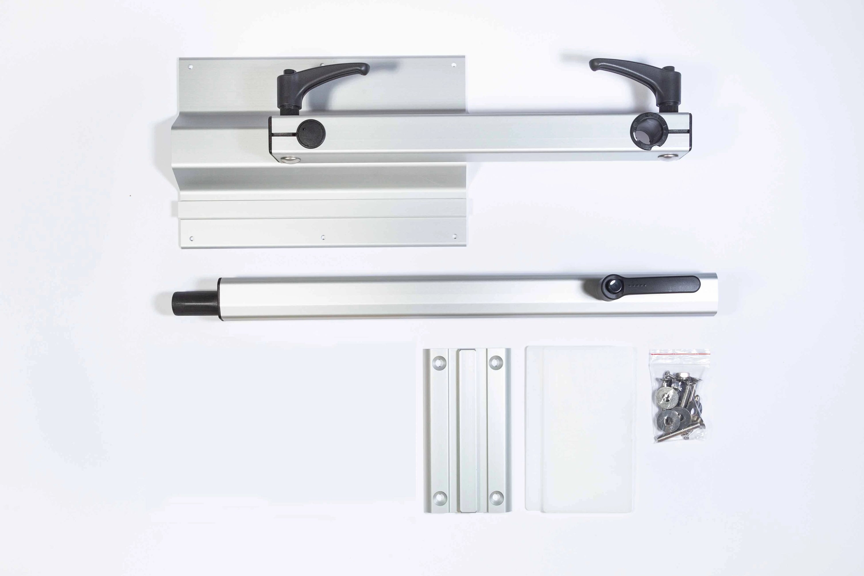 *C-stock* Lagun table frame set silver with rotating and folding mounting plate