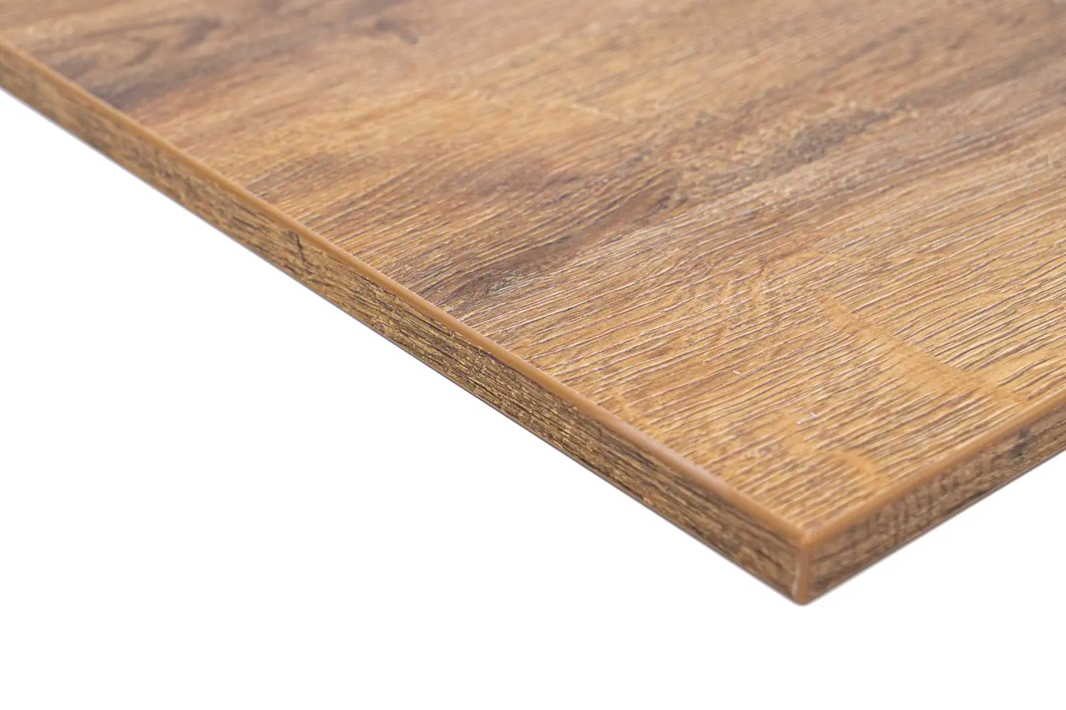 Plateau de table Ponga en contreplaqué de peuplier chêne aspect chêne - simplement revêtu, chants compris 500 x 700 mm