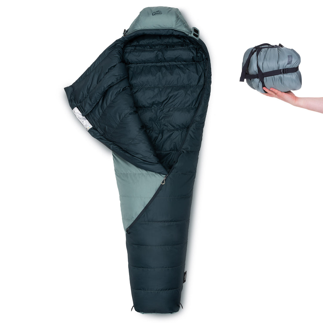 sac de couchage qeedo Takino, sac de couchage chaud en duvet