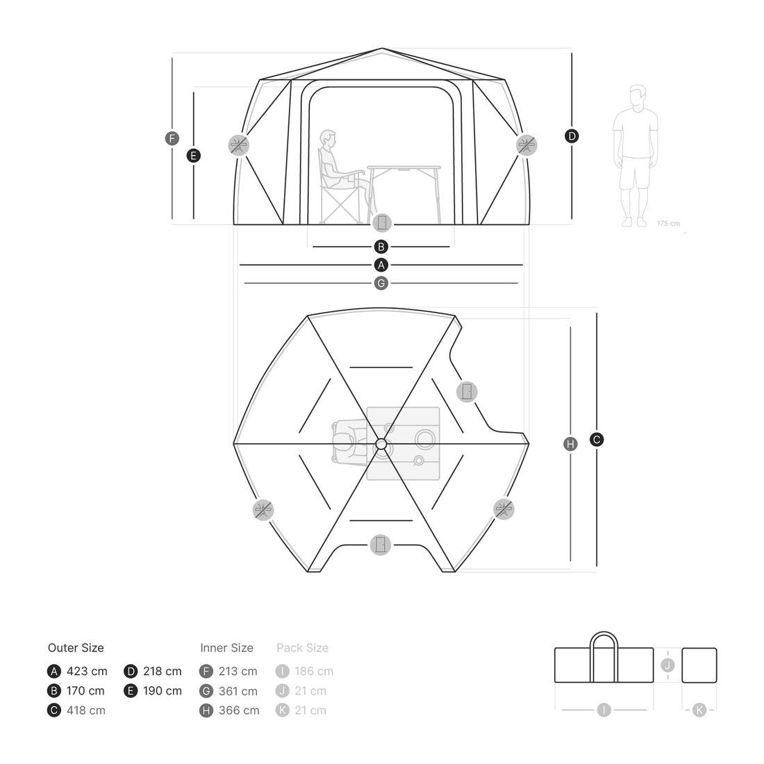 qeedo Quick Hub Hex Pavillon