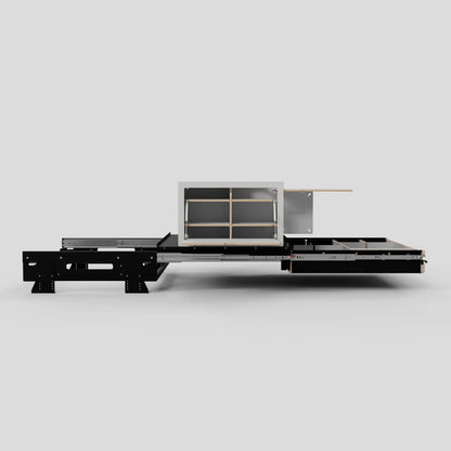SQUIQ Traveler max – Kofferraumauszug mit Campingbox für Van, Caddy &amp; ID.Buzz