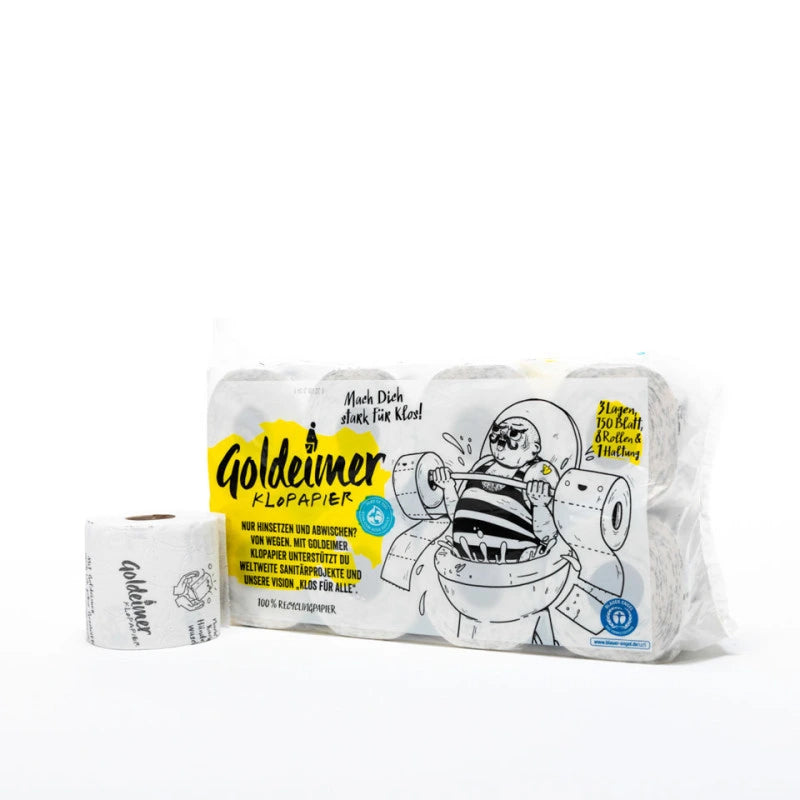 Goldeimers soziales Klopapier - 5 Packungen, 40 Rollen