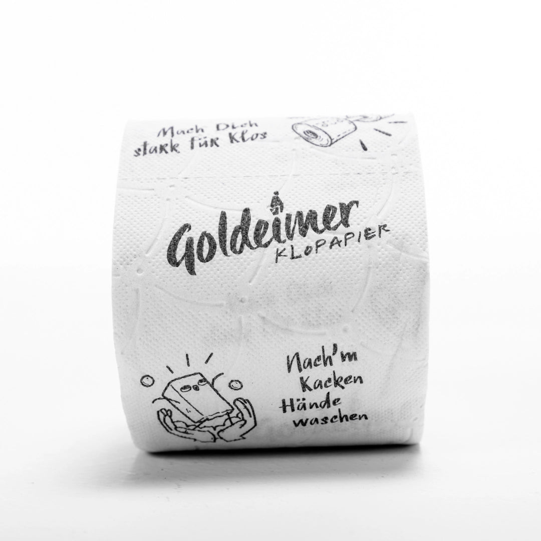 Goldeimers soziales Klopapier - 5 Packungen, 40 Rollen