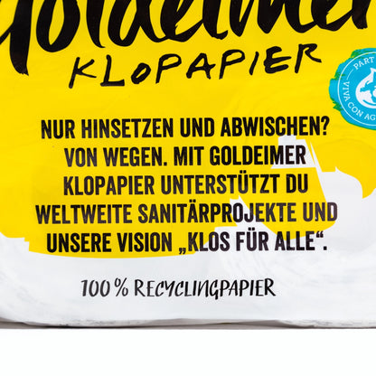 Goldeimers soziales Klopapier - 5 Packungen, 40 Rollen