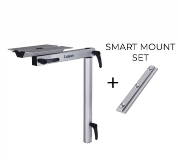 Pied de table Lagun avec platine de fixation intelligente - Argent