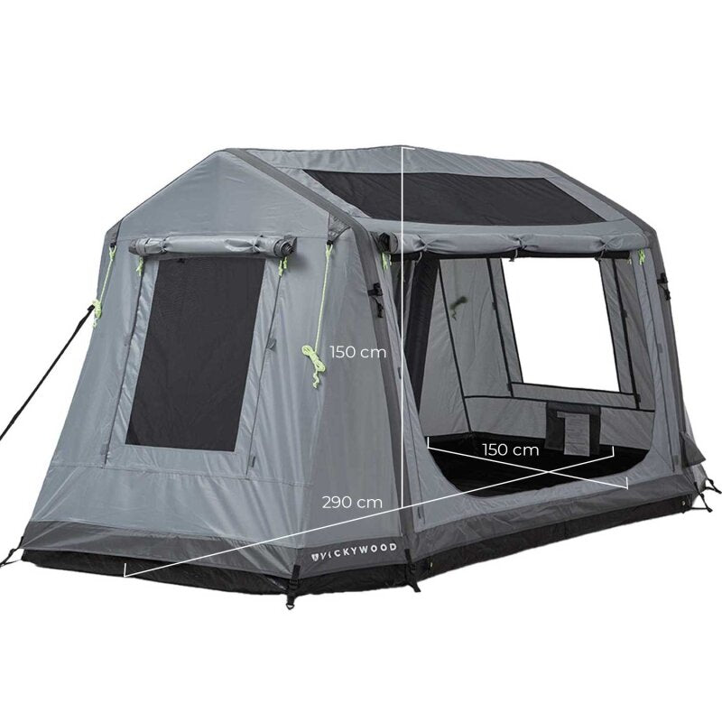 Vickywood Tente de camping gonflable autoportante 140 grise