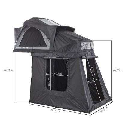 Auvent Vickywood pour tente de toit BAOBAB AIR 135 gris