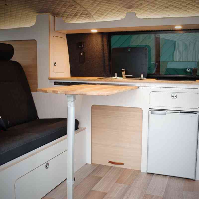 Camper kitchenette with cupboard system for VW T5, T6.1, Bully